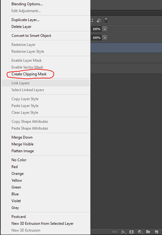 Figure 2. Layer settings pop-up menu. (Source: Joshua Rivera)